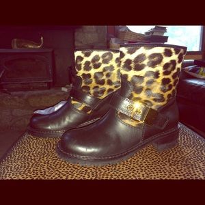 Very Cool Giuseppe Zanotti leopard Moto boots!